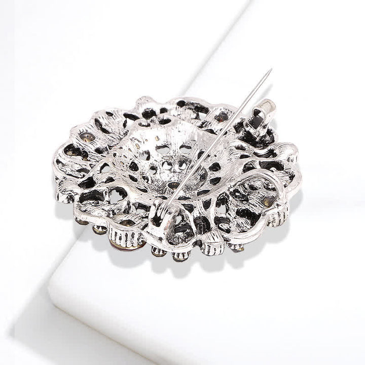 Spilla da donna con fiore cavo in stile barocco