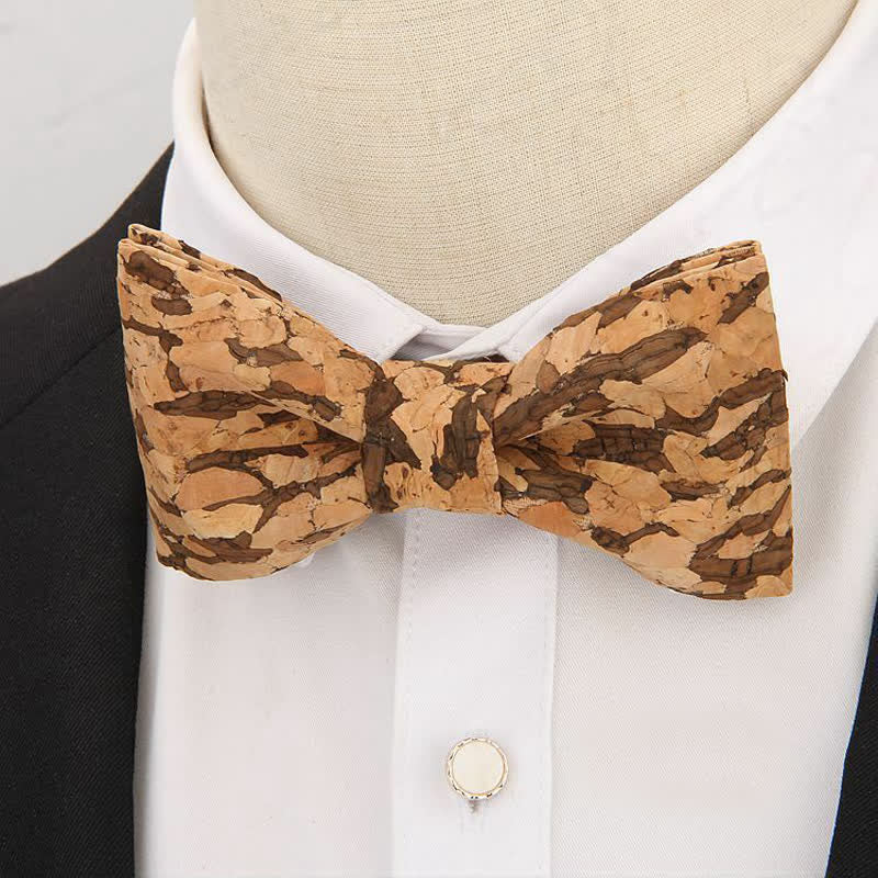 Papillon creativo da uomo in legno di sughero semplice
