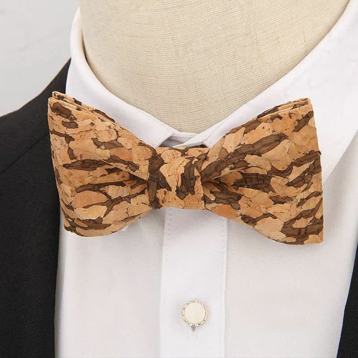 Papillon creativo da uomo in legno di sughero semplice