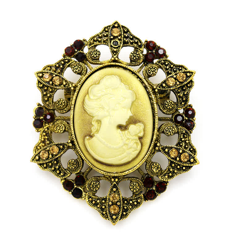 Spilla vittoriana con cammeo classico da donna