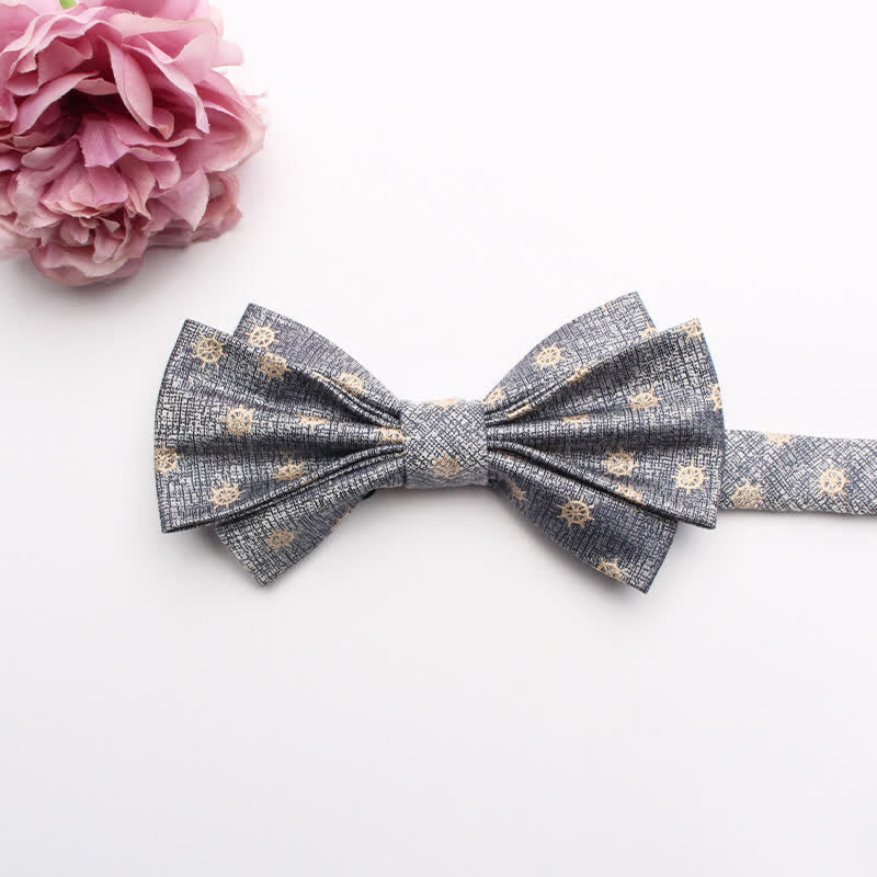 Papillon da uomo con motivo jacquard a fantasia