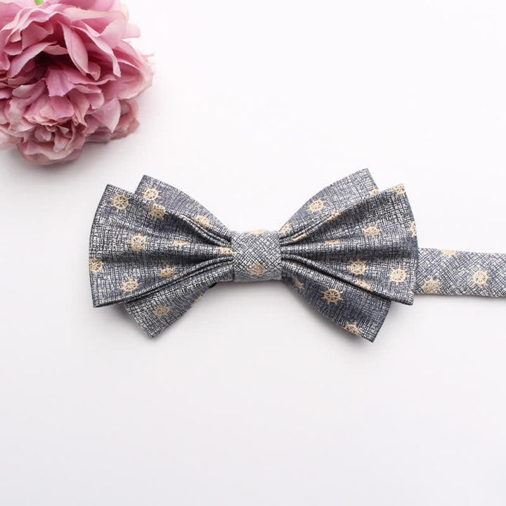 Papillon da uomo con motivo jacquard a fantasia