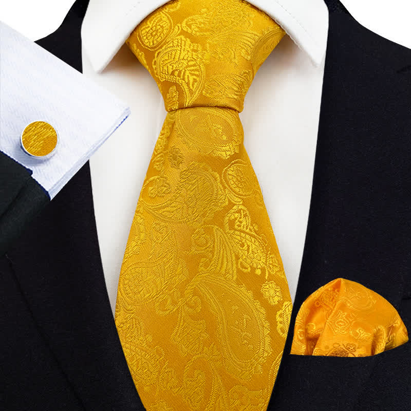 Set di 3 cravatte esotiche Paisley da uomo