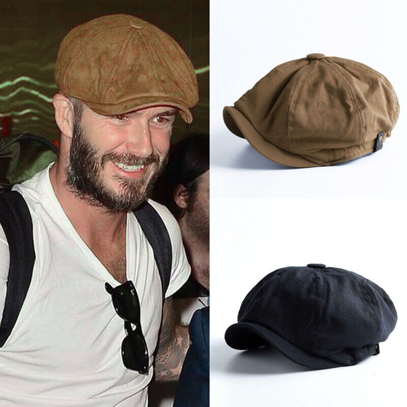 Berretto ottagonale in cotone stile newsboy britannico - image 1