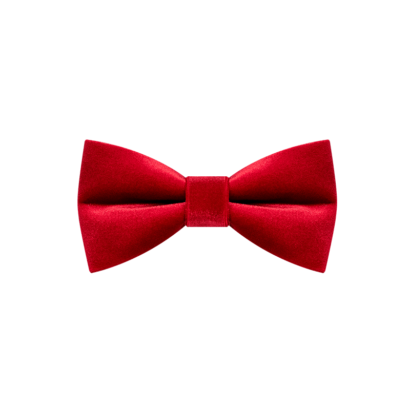 Papillon in velluto rosso brillante da uomo