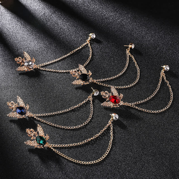 Spilla a catena con corona di re aquila da uomo