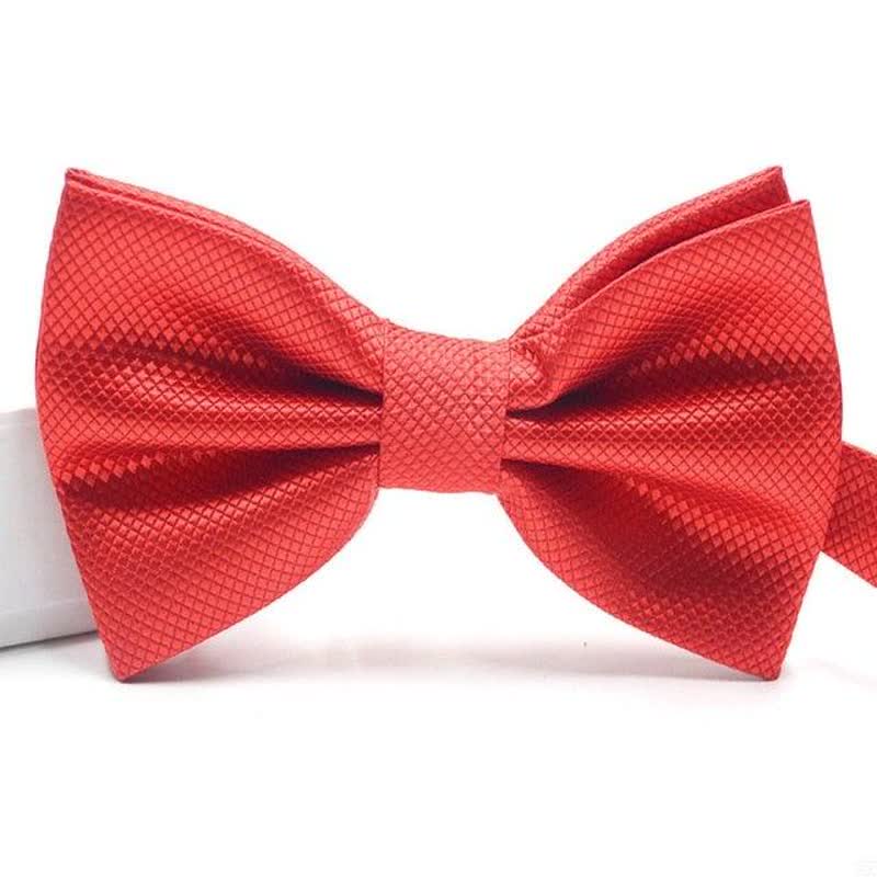 Papillon da uomo a micro-quadri di colore base