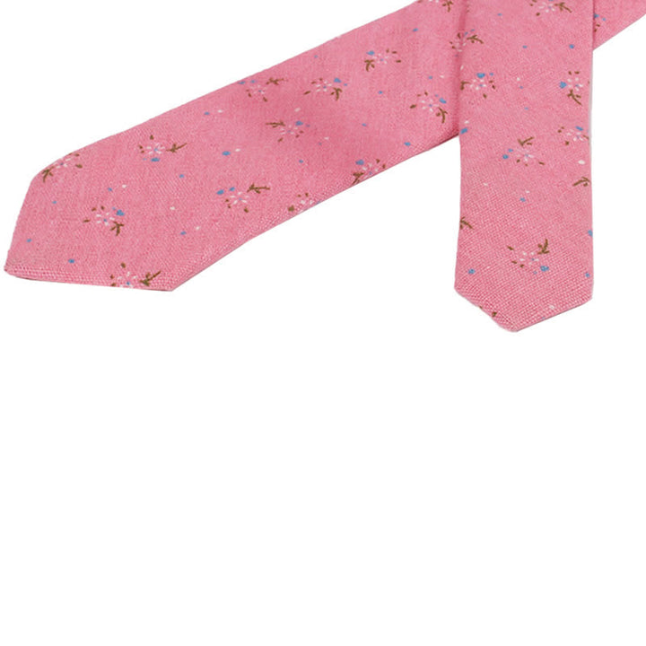 Cravatta sottile elegante floreale da uomo - image 6
