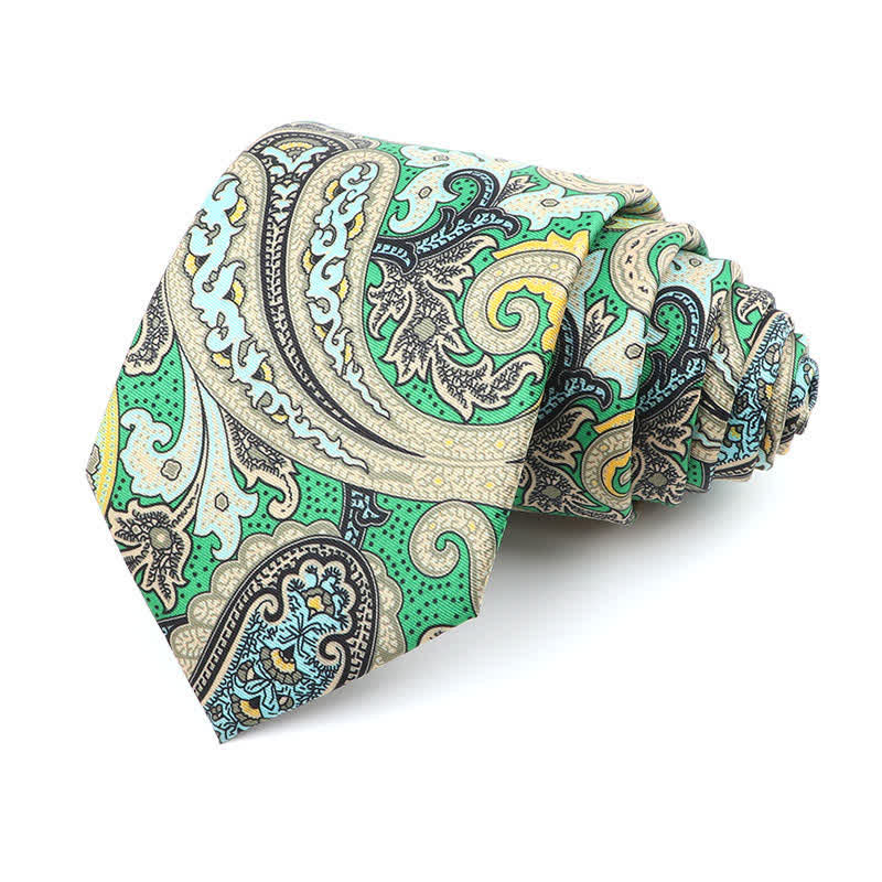 Cravatta Paisley da uomo - Verde - image 4