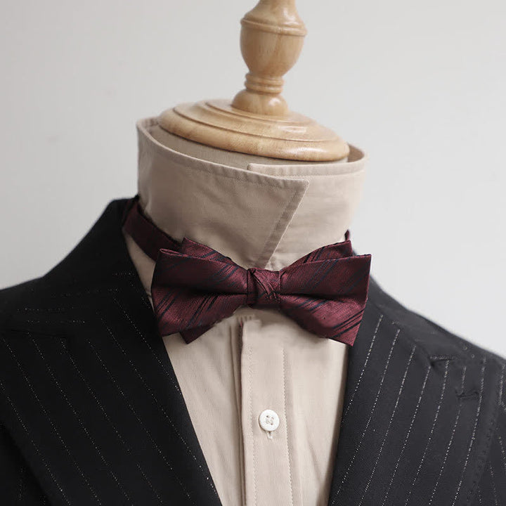 Papillon Gentleman da uomo serie Borgogna - Stile n. 4 - image 8