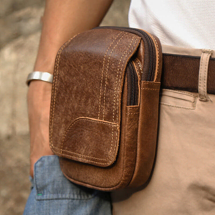 Borsa da viaggio con cintura in pelle nabuk con chiusura magnetica e cerniera