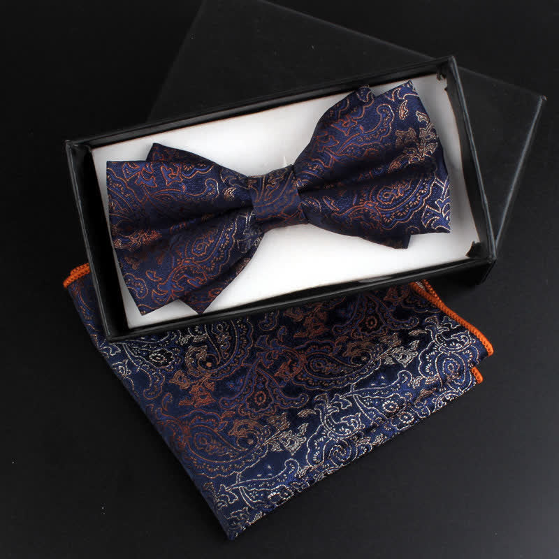 Set di 2 papillon floreali in stile paisley neoclassico da uomo