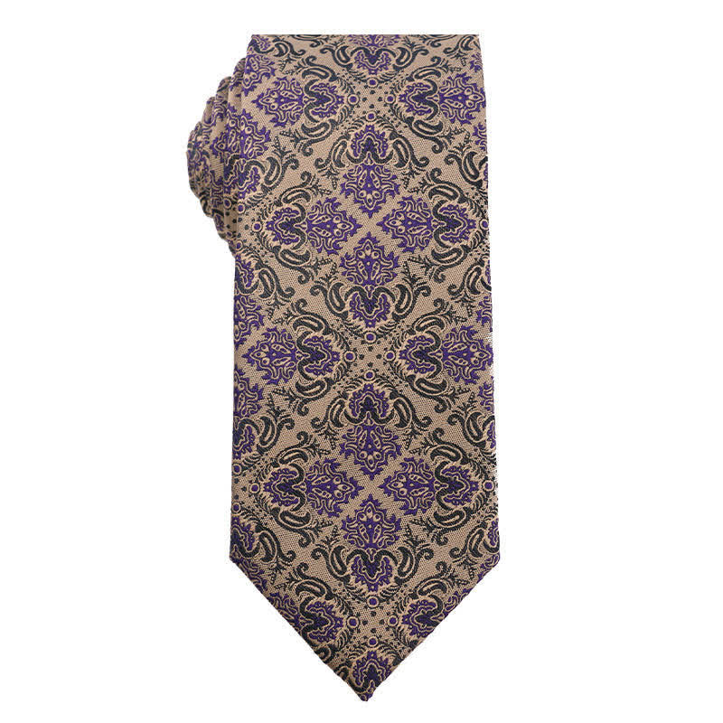 Cravatta da uomo British Khaki Champagne Series