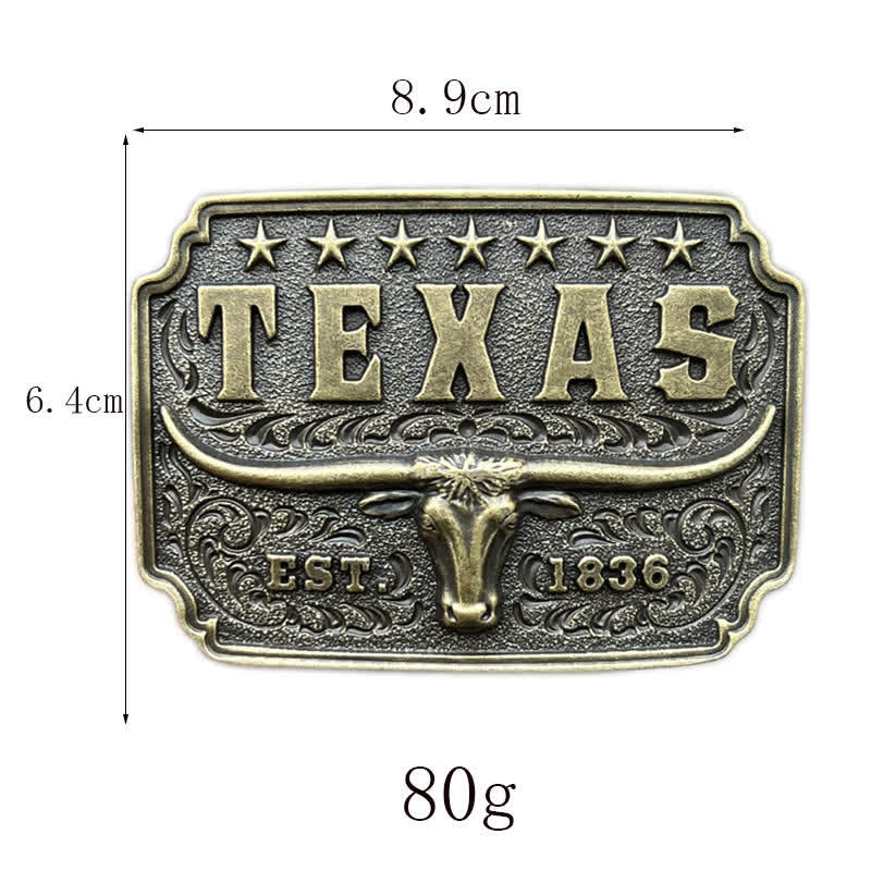 Cintura in pelle con fibbia Texas da cowboy fai da te da uomo