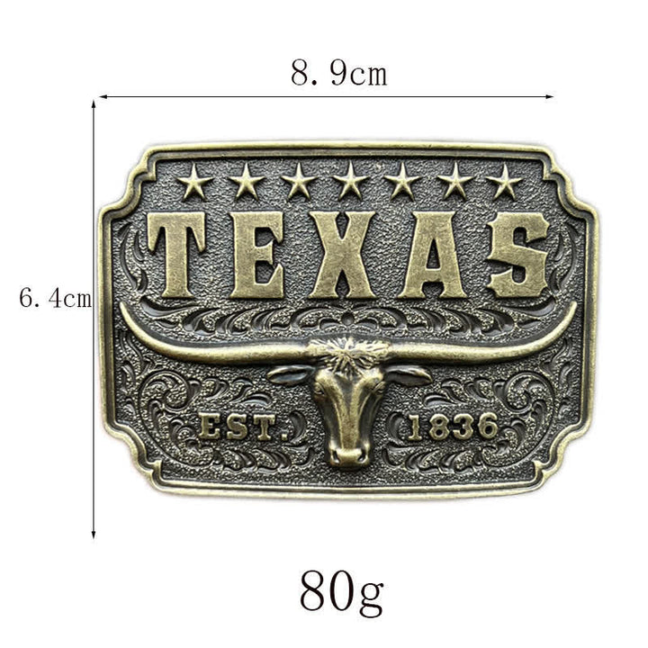 Cintura in pelle con fibbia Texas da cowboy fai da te da uomo