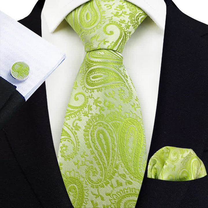 Set di 3 cravatte esotiche Paisley da uomo
