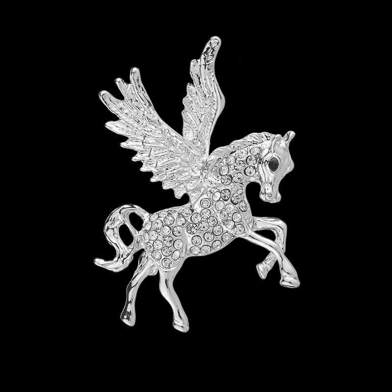 Spilla vintage da uomo con ali di Pegaso