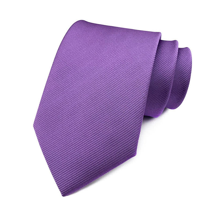 Cravatta da lavoro discreta in twill tinta unita da uomo