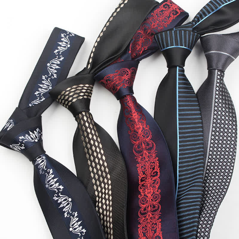Cravatta da uomo moderna a righe verticali patchwork