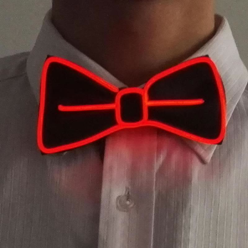 Papillon luminoso a LED da uomo - Rosso - image 9