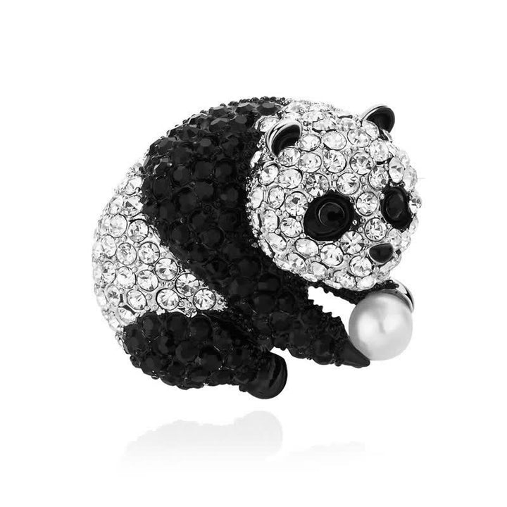 Spilla da donna a forma di panda scintillante