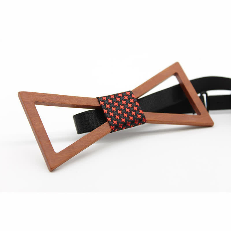Papillon classico da uomo in legno con cornice