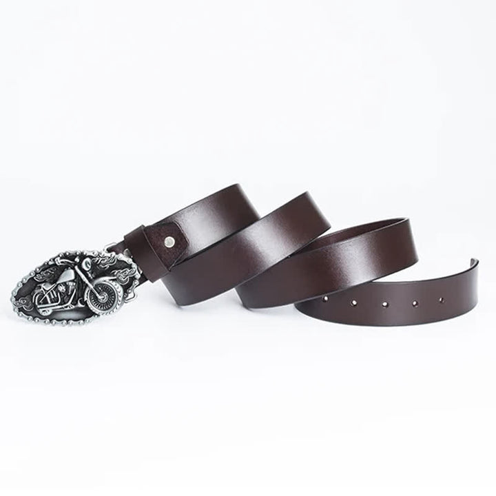 Cintura in pelle da motociclista punk da uomo