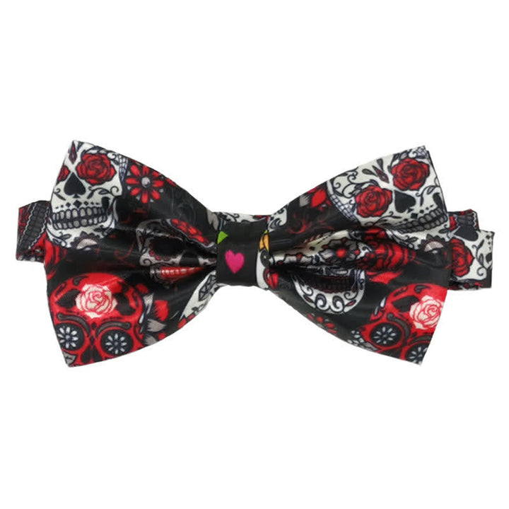 Papillon da uomo con teschio macchiato di sangue per Halloween