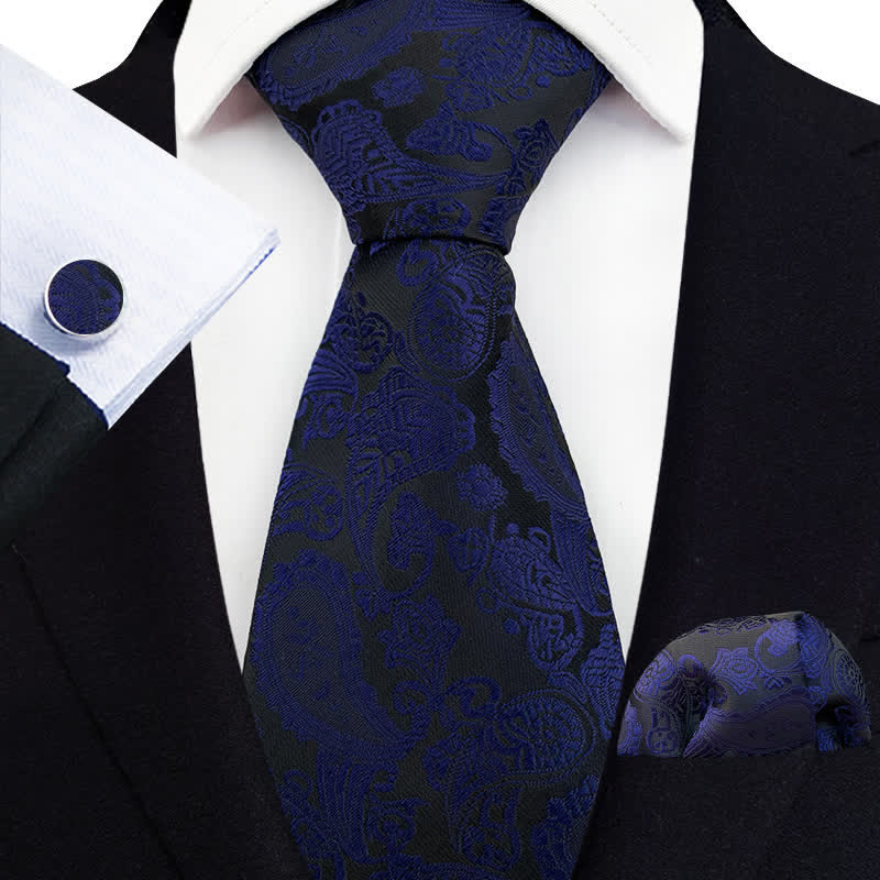 Set di 3 cravatte esotiche Paisley da uomo