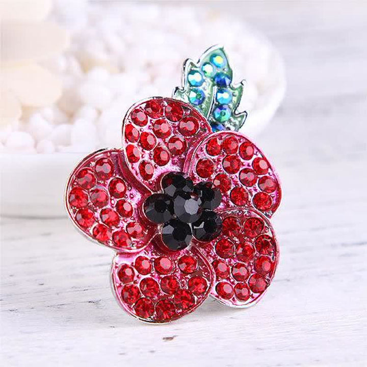 Spilla da donna con papavero rosso splendido