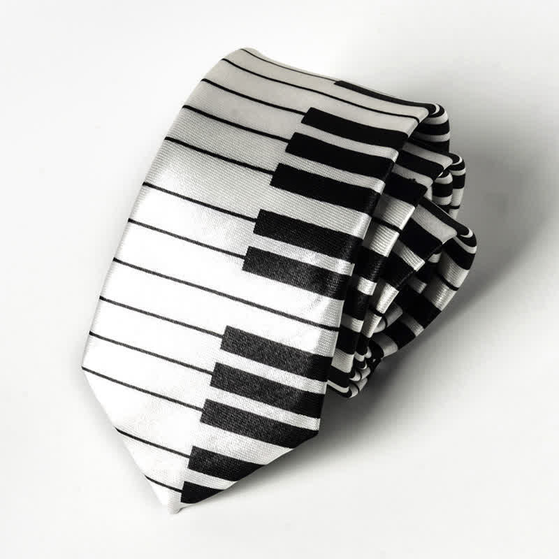 Cravatta da uomo con nota musicale per pianoforte