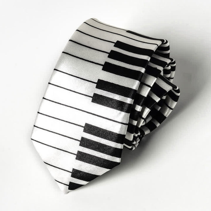 Cravatta da uomo con nota musicale per pianoforte