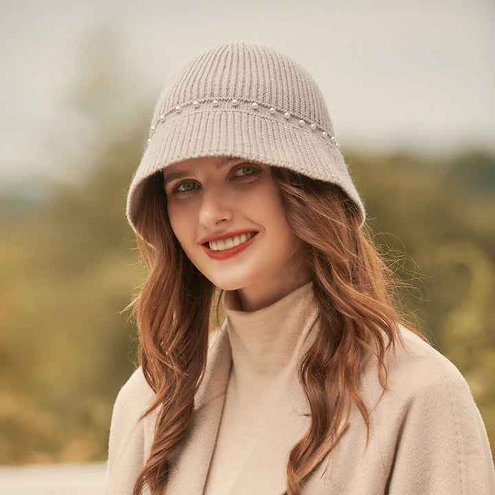 Cappello da pescatore con perle da vacanza per donna