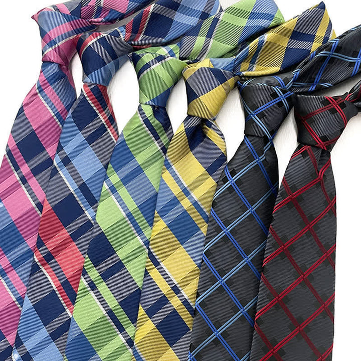 Cravatta da uomo elegante a quadri luminosi