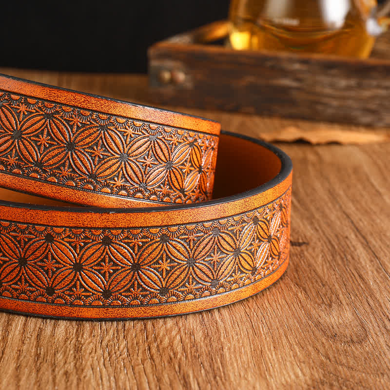 Cintura da uomo in pelle di cavallo da corsa nera e argentata - image 8