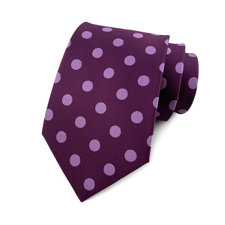 Cravatta a pois da uomo - Punti medi - Viola - image 22