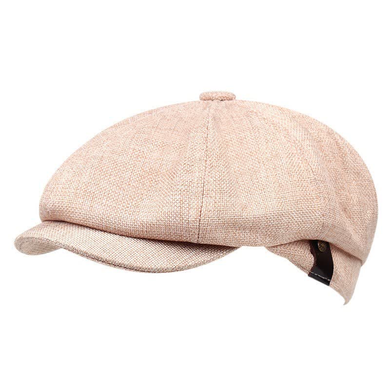 Cappello basco ottagonale in lino casual da artista