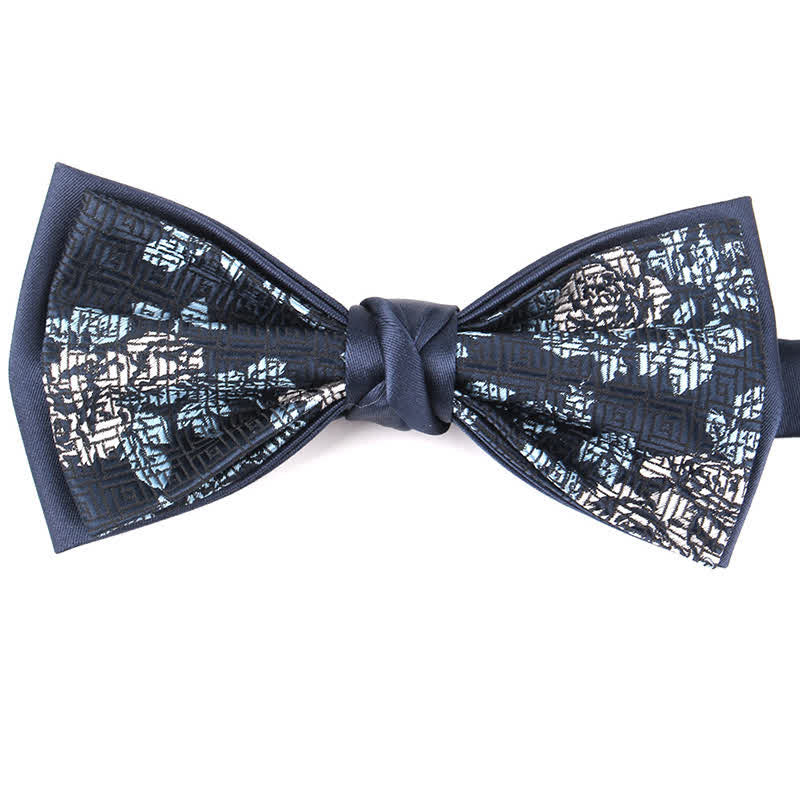 Papillon elegante da uomo con motivo floreale botanico