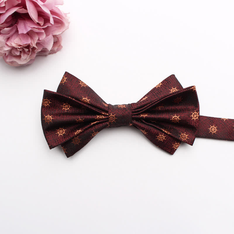 Papillon da uomo con motivo jacquard a fantasia