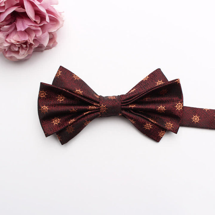 Papillon da uomo con motivo jacquard a fantasia