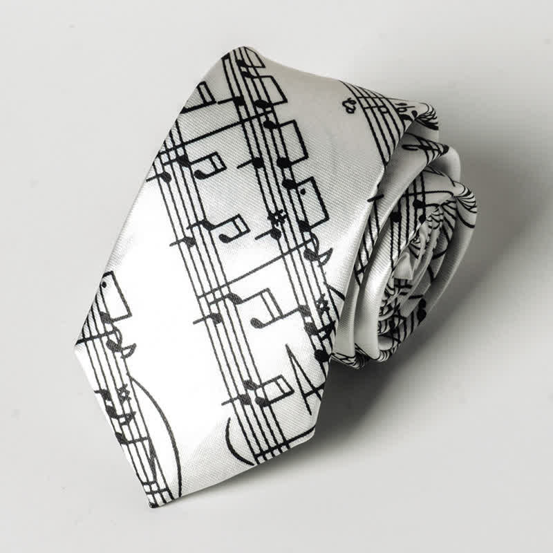 Cravatta da uomo con nota musicale per pianoforte
