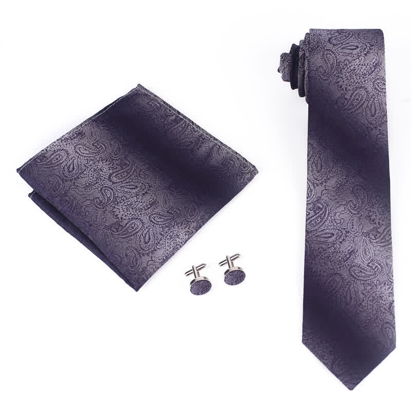 Set di 3 cravatte da uomo con motivo Paisley sfumato - image 1