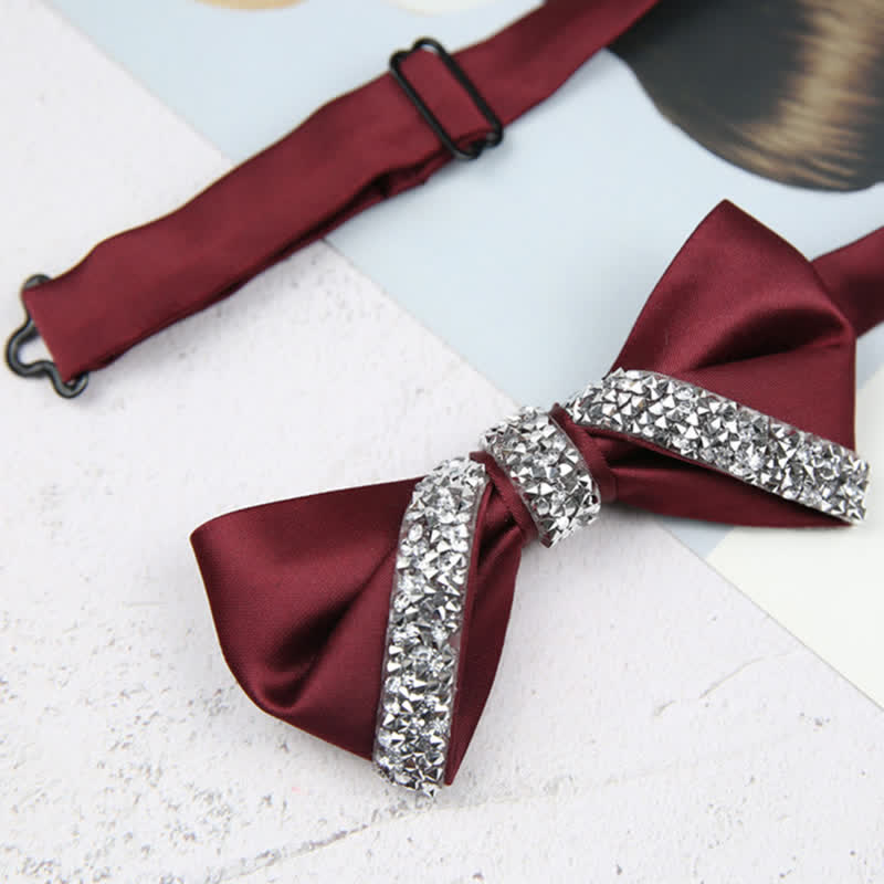 Papillon da sposa con strass scintillanti da uomo