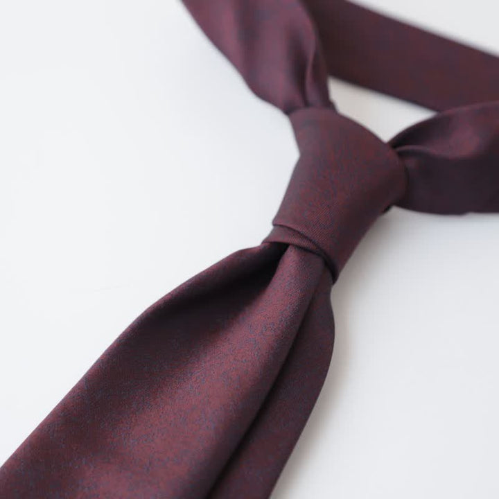 Cravatta da uomo con sistema solare color melange - Rosso scuro - image 10