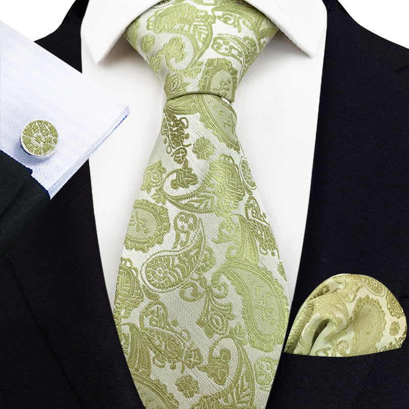 Set di 3 cravatte esotiche Paisley da uomo