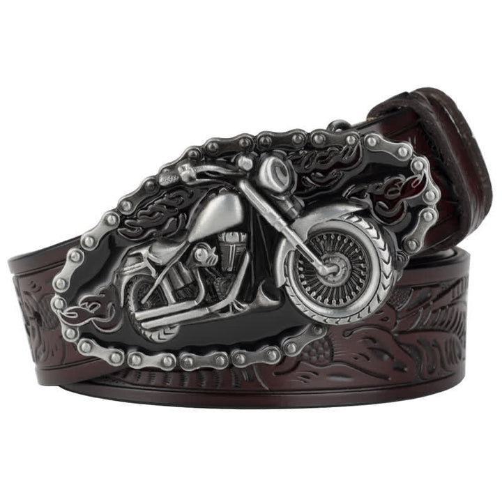 Cintura da motociclista in pelle punk rock da uomo